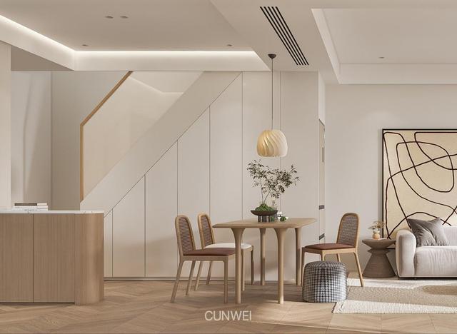 冰箱放客厅隔断效果图大全，冰箱放客厅沙发一侧效果图（夫妻130㎡日式之家）