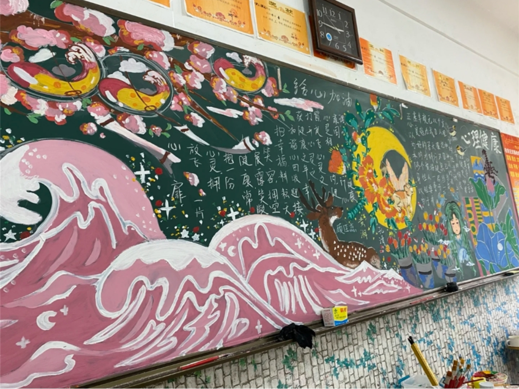 00后黑板报有多卷?画风唯美惊艳绝伦,让人看一眼就流连忘返