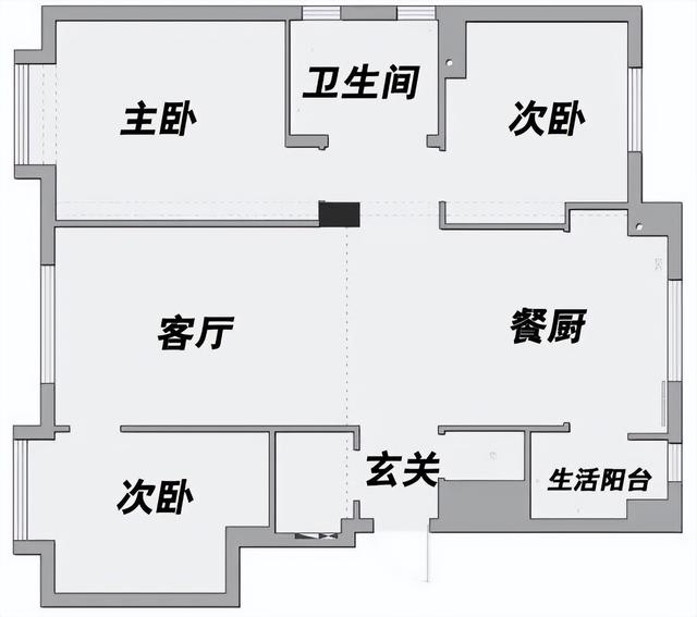 大开间一居室如何布置，110㎡只做一居室