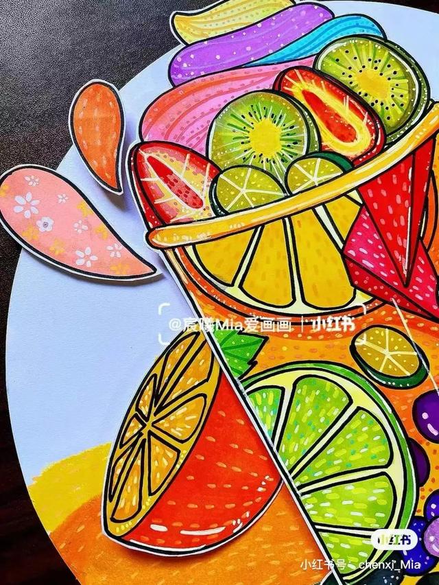 秋天最简单的画，简单秋天的简笔画方法（50张马克笔色彩丰富的秋天主题装饰画）