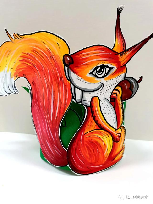 立体画入门简单教程，教你如何在纸上画3D立体画（立体小松鼠）