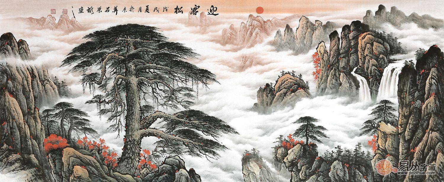 客厅风水画100幅，这几幅山水佳作不要错过