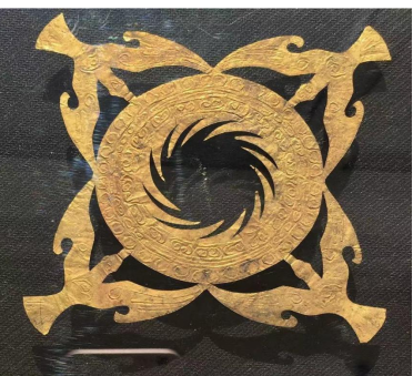 四鸟绕日的含义，四鸟绕日是什么标志（一套12个四鸟奔日图案金箔）