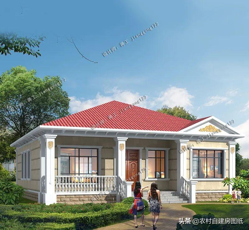 农村一层平房房屋设计图及效果图,一层怎么盖房最大气 - 玉三网