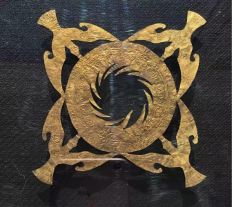 四鸟绕日的含义，四鸟绕日是什么标志（一套12个四鸟奔日图案金箔）