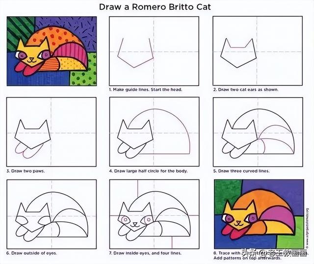 怎么画小女孩简单又漂亮，可爱的女孩怎么画（50个画猫咪的简笔画）