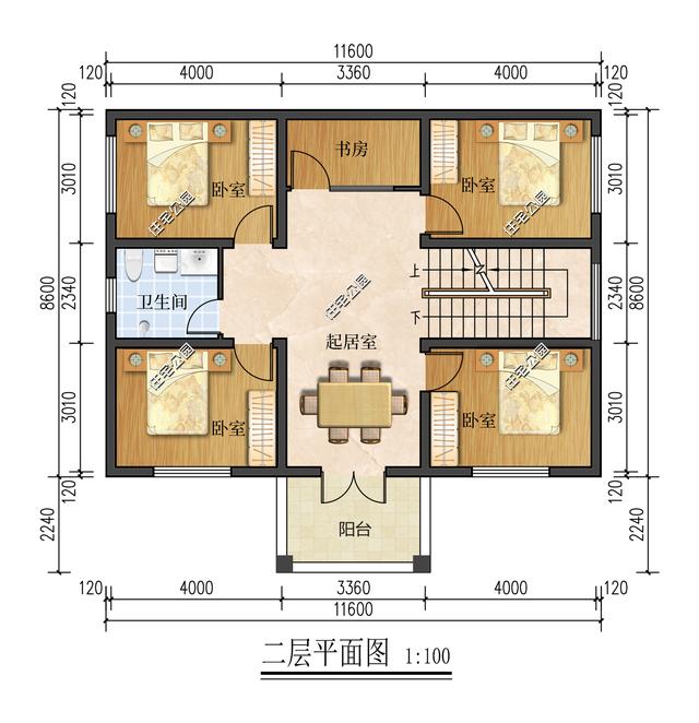 农村五款二层小别墅，我从1000套图纸里