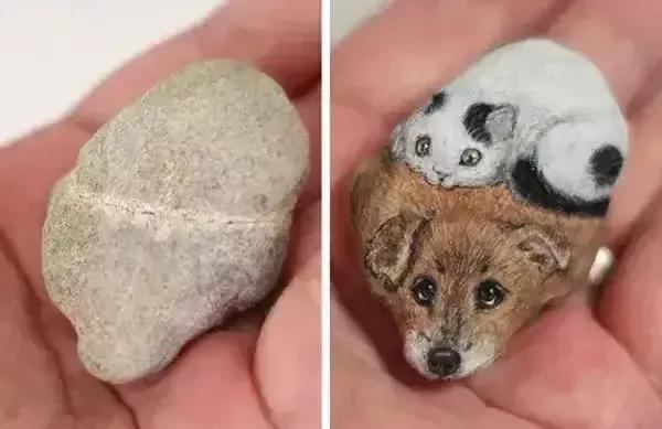 如何卖自己画的画，自己画的画能卖吗（80后宝妈迷恋创作石头画）