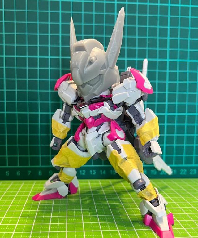 3D打印制作SD比例魔灵高达模型