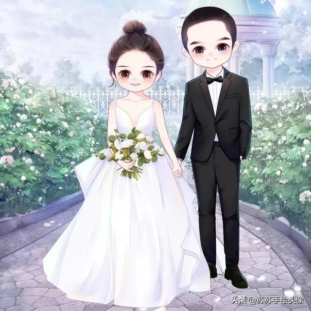 情侣头像 只期待后来的你能快乐.，情侣头像二人专用微信（甜蜜幸福的卡通情侣头像）