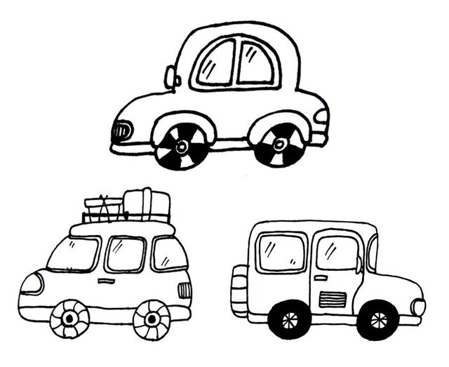简笔画汽车的画法，怎么画车子简笔画（儿童画教程，生活中的线条美）