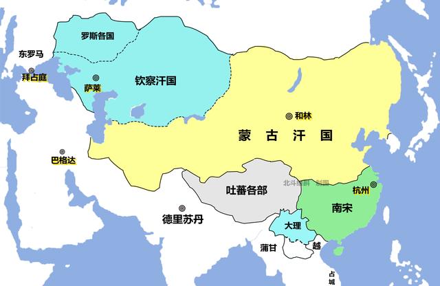 大蒙古帝国最完整的地图，大蒙古国的版图（通过地图了解蒙古帝国的扩张历程）