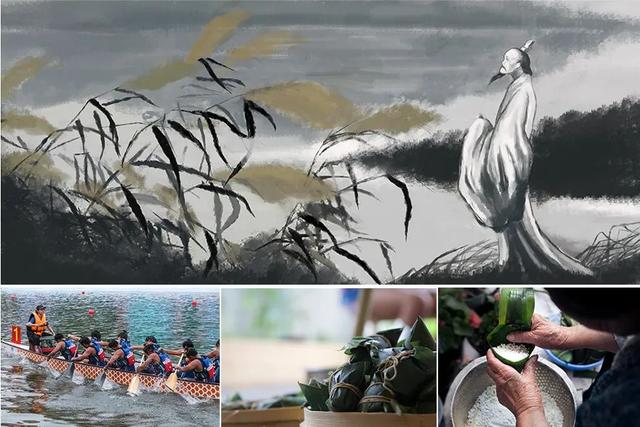 春节美术画简单，春节美术画（传统节日文化《粽子飘香）