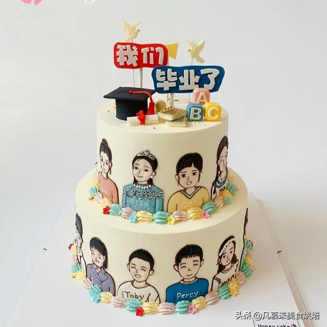 8寸和10寸的蛋糕比较图，8英寸蛋糕等于多少寸10寸吗（100款毕业蛋糕图片合集）