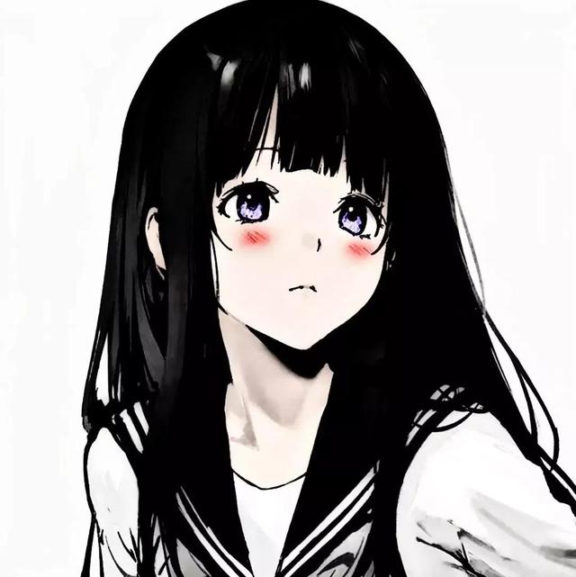 日系卡通头像    ☆﹎尐の可爱微信，日系卡通头像    ☆﹎尐の可爱（动漫女头︱日系漫画风黑白动漫女生头像）