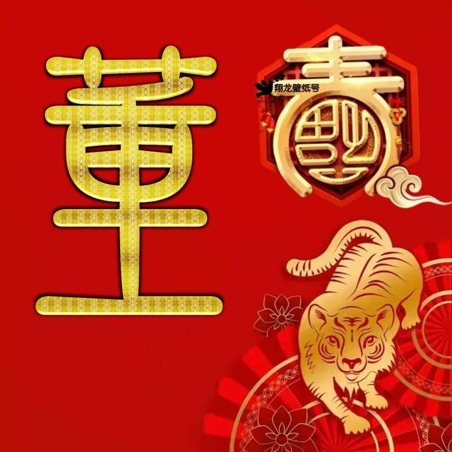 虎年系列头像微信，虎年系列头像（金色虎年福字微信头像）