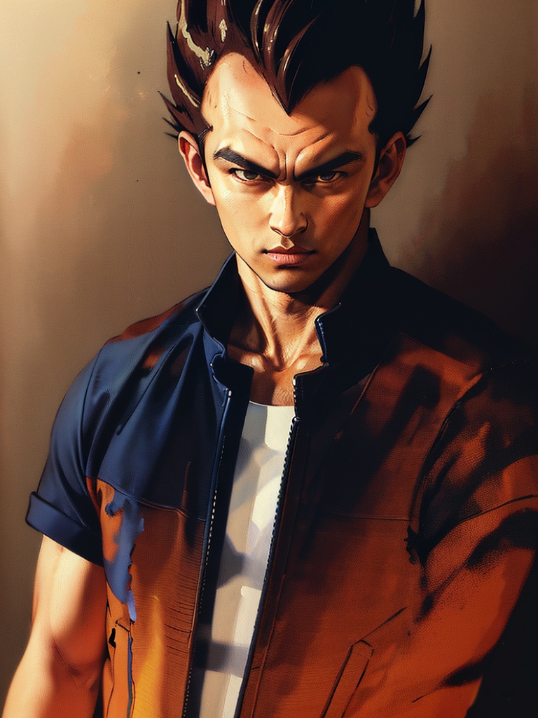 贝吉塔是宇宙战斗民族赛亚人的王子,发型奇特,脸上始终带着一股傲慢和