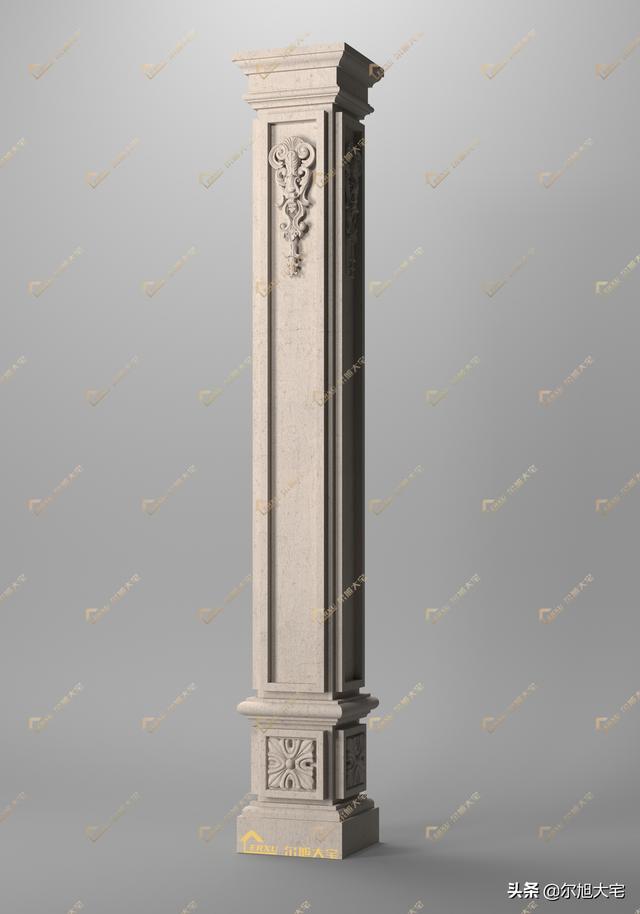 各种建筑柱子设计，自建房欧式别墅罗马柱怎么做
