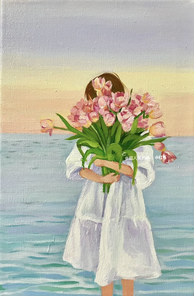 图画头像图片大全，经典绘画女生头像微信（温柔治愈女生插画头像）