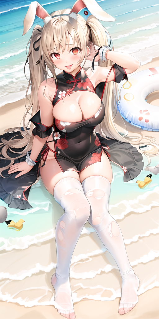 夏天的画怎么画简单又漂亮，夏天简笔画怎么画（AI绘画 海边夏日3）