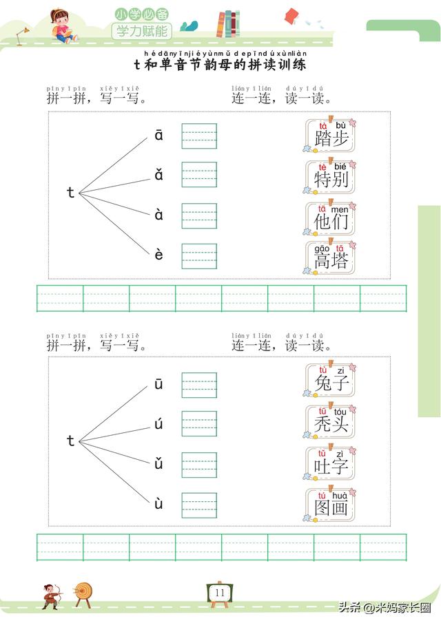 儿童拼音拼读练习早教，幼小衔接拼音入门