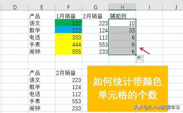 表格怎么计算总数，在WORD表格的中怎么计算总数（Excel表格怎么统计带颜色单元格的个数）