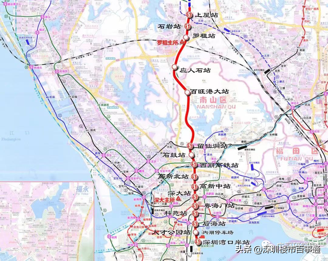 2035年深圳地铁线路图高清版，南山区详解篇<下>