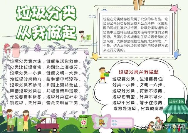 垃圾分类的手抄报怎么画，垃圾分类的手抄报怎么画 简单（垃圾分类<环保>手抄报集）