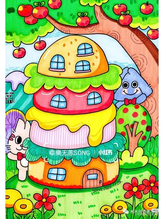 儿童画画图案,儿童画画图案 幼儿园(65种少儿绘画课例)