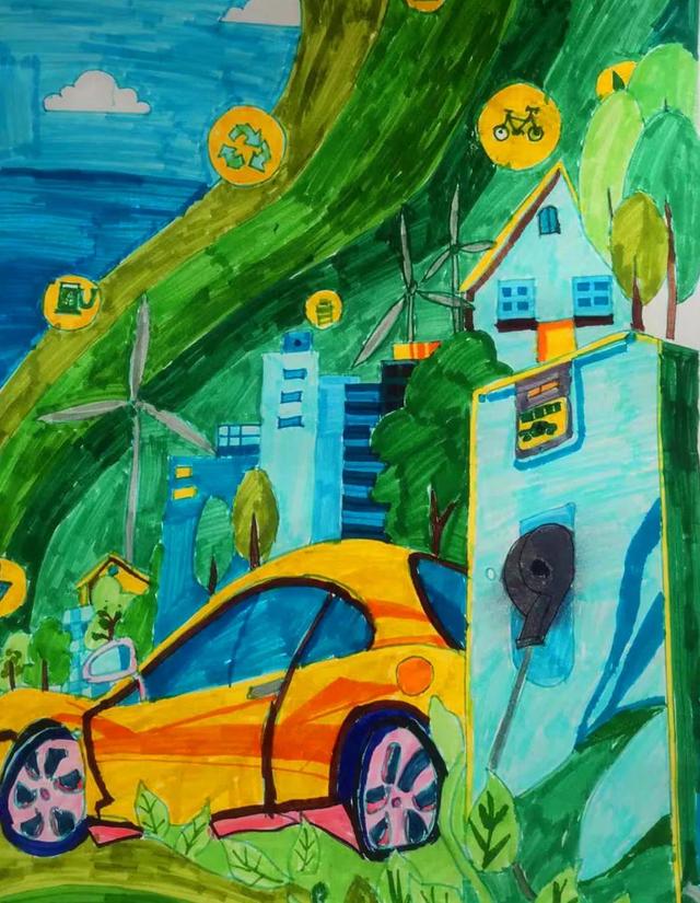 画一张保护环境的画，保护环境的儿童画怎么画（童心绘环保丨全市中小学生环保绘画大赛作品赏析）