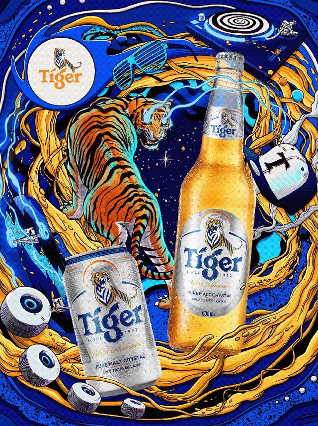 tiger啤酒，虎牌啤酒简介（啤酒海报设计）