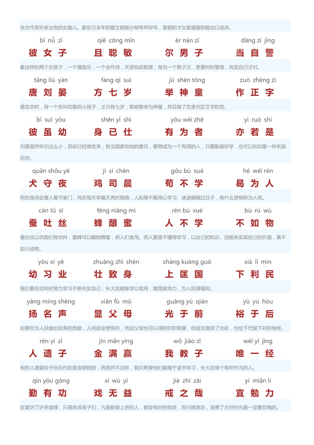 朗诵三字经全文，三字经儿歌朗诵全文（经典诵读——三字经翻译版）