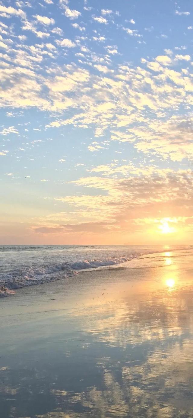 大海沙滩清新聊天背景，大海沙滩背景图片（愿你乘风破浪，扬帆远航）