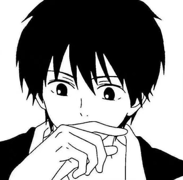 好看的黑白漫头.，微信头像，好看的黑白漫头.（黑白动漫卡通头像）