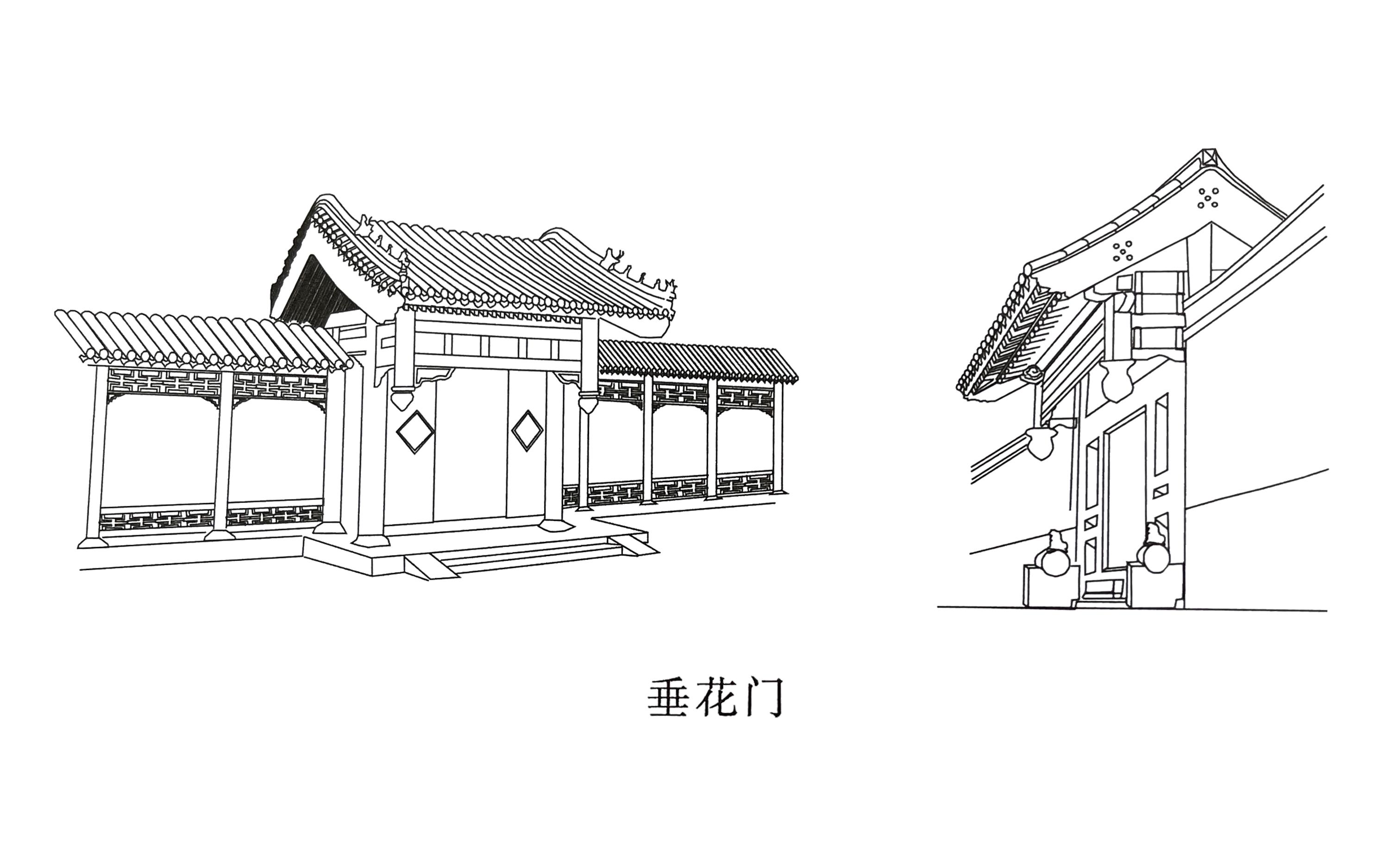 四合院的简易画法图片