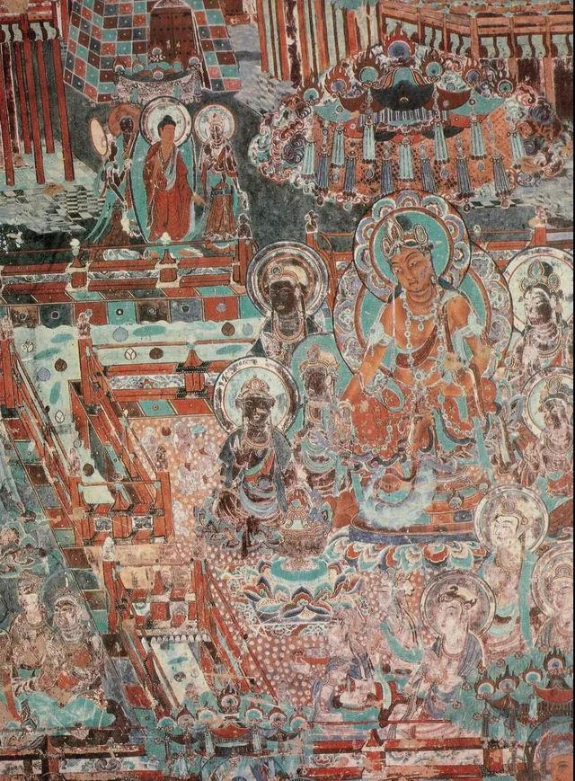 敦煌壁画图片大全，敦煌飞天壁画高清图（敦煌壁画对于中国画坛的影响）