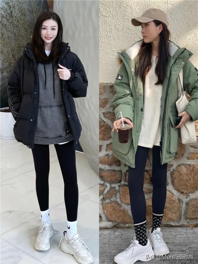 老爹鞋搭配什么裤子穿好看，老爹鞋穿什么裤子好看（“羽绒服+鲨鱼裤+老爹鞋”=今年最火的穿搭）