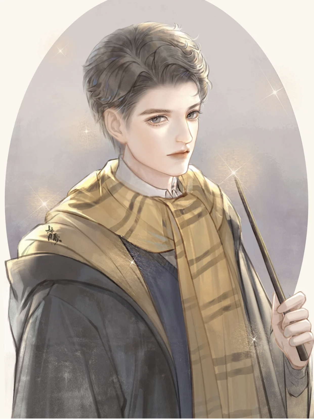 苏柒:手绘哈利波特背景图，哈利·波特手绘（霍格沃茨学院向你发来邀请）