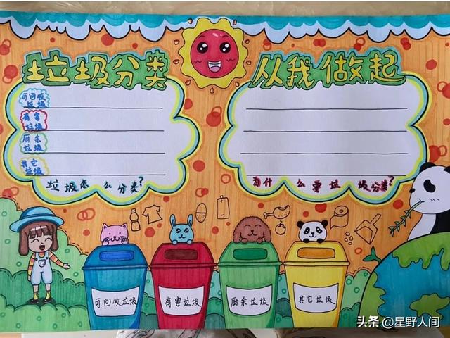 环保手抄报图片大全，环保手抄报大全（2022垃圾分类手抄报+环保儿童画）