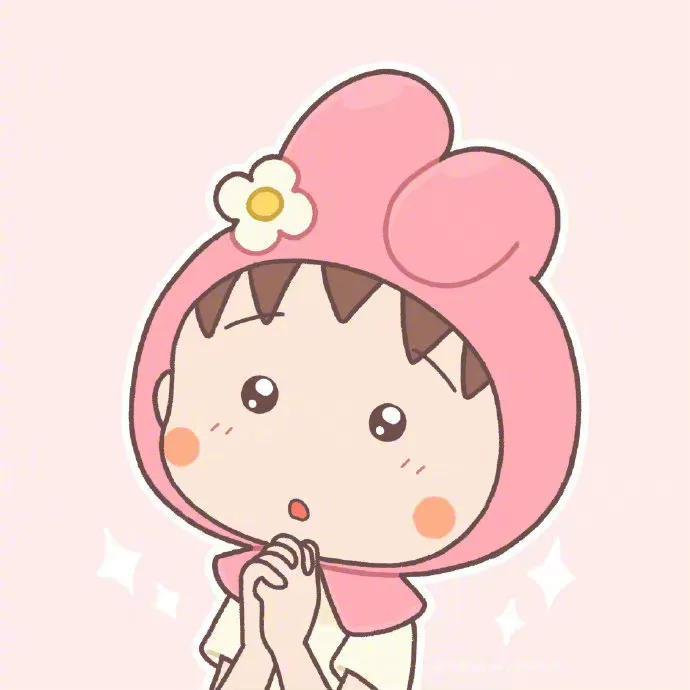 樱桃小丸子发型，江奕/樱桃小丸子百变发型/“每个女孩都是银河遗落在人间的星星”（樱桃小丸子微信头像背景图）