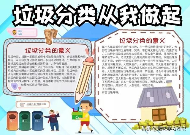 垃圾分类的手抄报怎么画，垃圾分类的手抄报怎么画 简单（垃圾分类<环保>手抄报集）