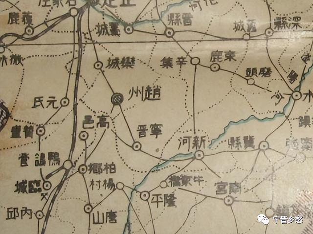 日本帝国主义全面侵华形势地图，1937年侵华日军地图标注的宁晋