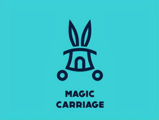 关于兔子元素logo图形设计，一组灵动的兔子元素标志设计