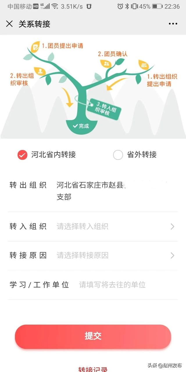 冀e青春怎么登录，冀e青春手机登录入口（赵县2022年高校毕业生团组织关系转接流程已发布）