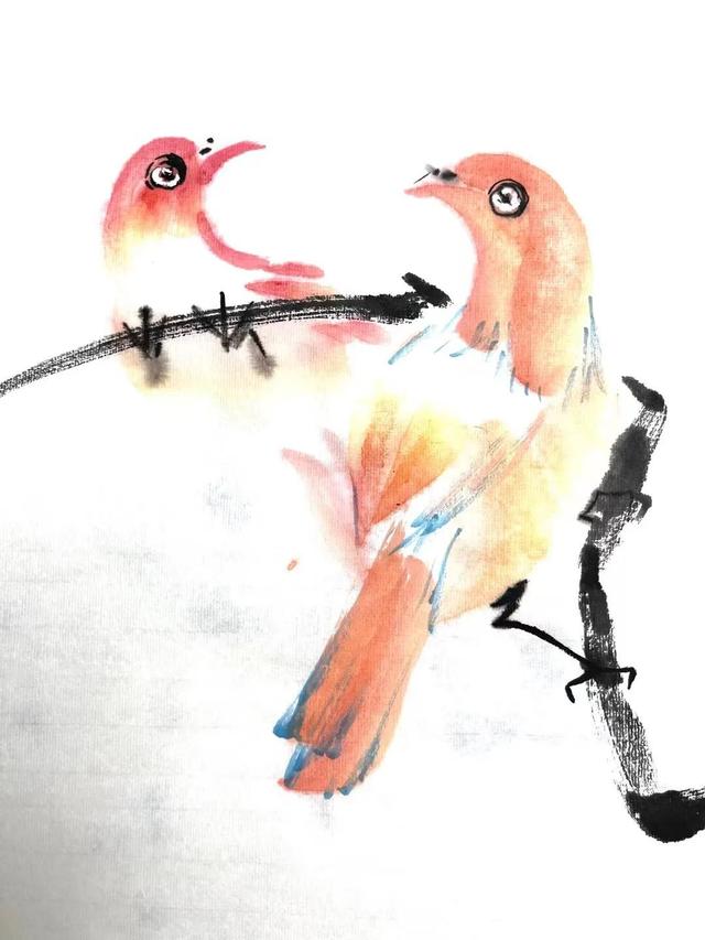 简单的鸟怎么画，如何画简易的小鸟（画家刘华：鸟的画法）