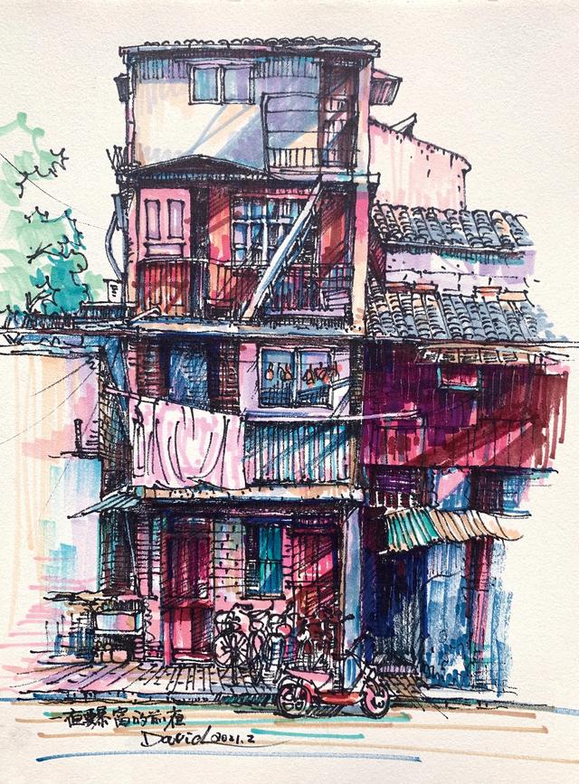 马克笔干了怎么办，马克笔干了怎么擦掉（如何快速上手马克笔淡彩速写）