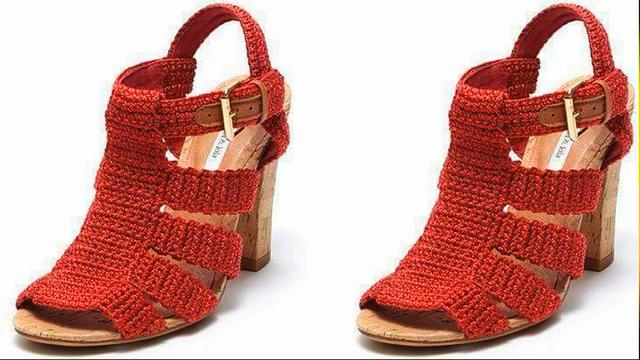 钩鞋子教程从头到尾纯色，像我这样手工钩编一双