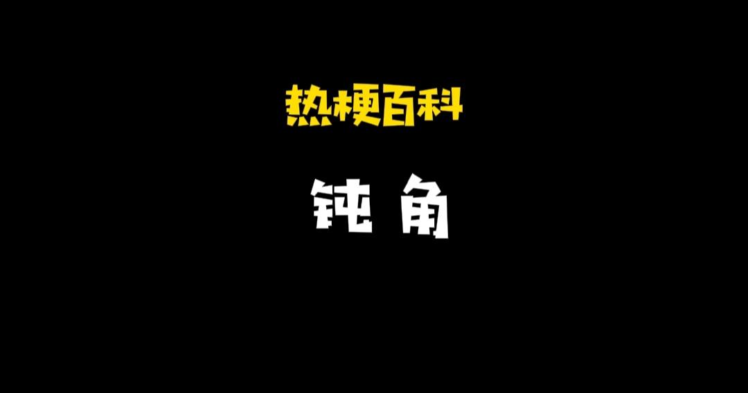 钝角是什么梗（“钝角”梗出处）