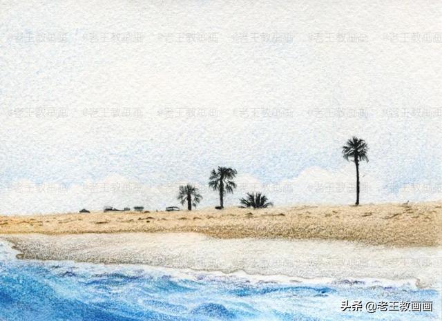 如何简单的画出海边的效果图，如何画一张海边的风景图（听说你想画彩铅风景画）