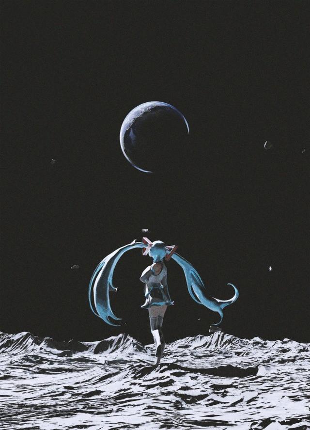 动漫       初音未来，动漫美女图片（画师营造出来的这种意境和公主真的很配啊）